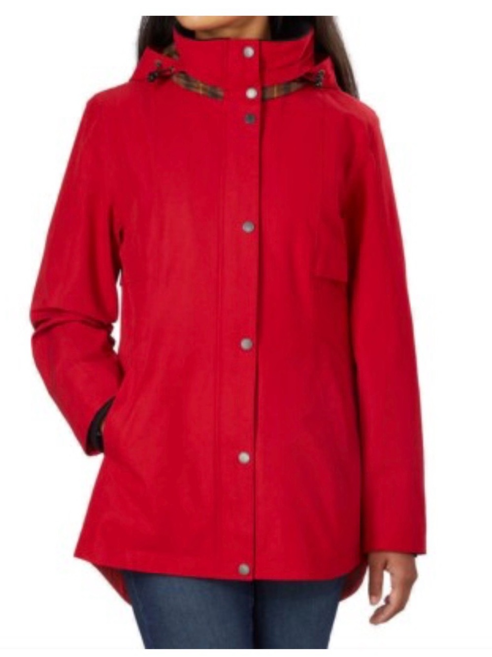 Pendleton Red Hooded Trench Coat